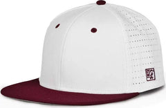 The Game GB998 Perforated GameChanger Cap - White Dark Maroon - White Maroon / 6 1/2’’ - 6 3/4’’