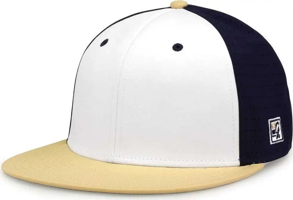 The Game GB998 Perforated GameChanger Cap - White Navy Vegas Gold - White Vegas Gold / 6 1/2’’ - 6 3/4’’