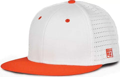 The Game GB998 Perforated GameChanger Cap - White Orange - White Orange / 6 1/2’’ - 6 3/4’’