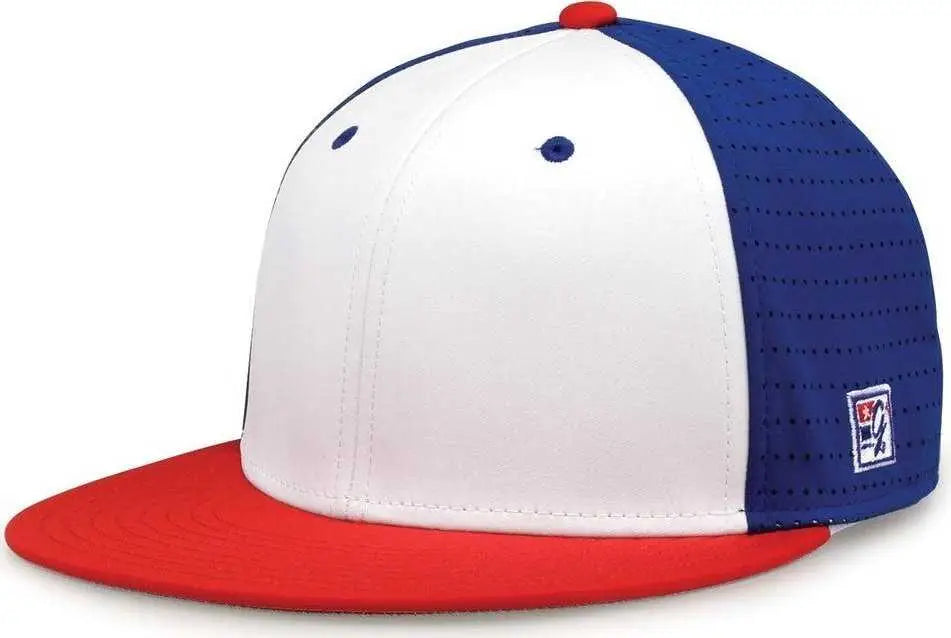 The Game GB998 Perforated GameChanger Cap - White Royal Red - White Royal / 6 1/2’’ - 6 3/4’’