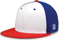 The Game GB998 Perforated GameChanger Cap - White Royal Red - White Royal / 6 1/2’’ - 6 3/4’’