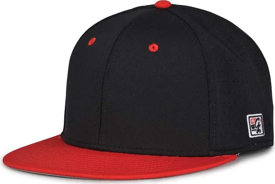 The Game GB999 Low Pro Perforated GameChanger Cap - Black Red - Black Red / 6 1/2’’ - 6 3/4’’