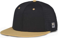The Game GB999 Low Pro Perforated GameChanger Cap - Black Vegas Gold - Black Vegas Gold / 6 1/2’’ - 6 3/4’’