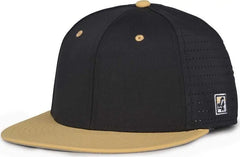 The Game GB999 Low Pro Perforated GameChanger Cap - Black Vegas Gold - Black Vegas Gold / 6 1/2’’ - 6 3/4’’