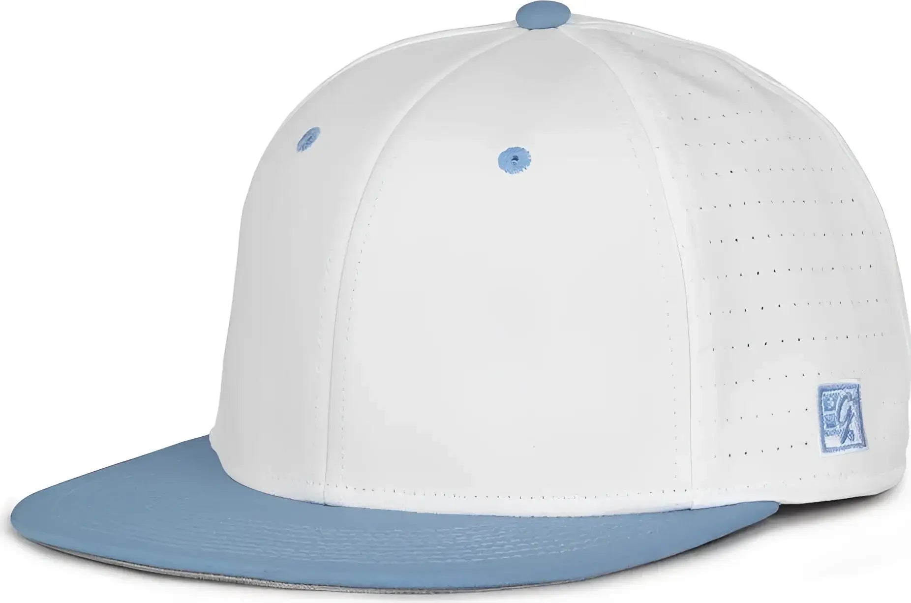 The Game GB999 Low Pro Perforated GameChanger Cap - White Columbia Blue - White Columbia Blue / 6 1/2’’ - 6 3/4’’