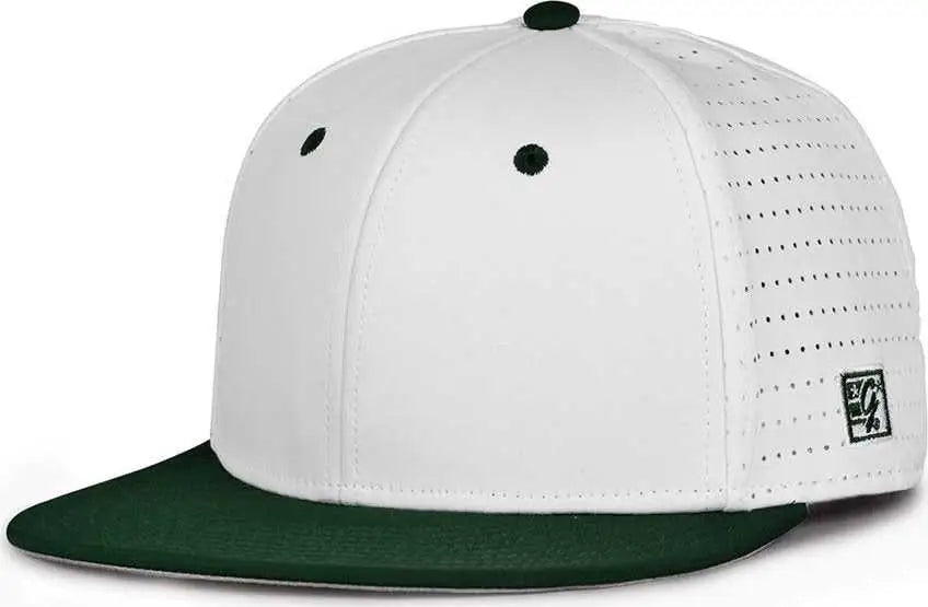 The Game GB999 Low Pro Perforated GameChanger Cap - White Dark Green - White Forest / 6 1/2’’ - 6 3/4’’