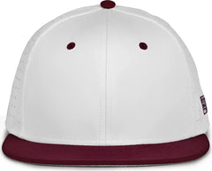The Game GB999 Low Pro Perforated GameChanger Cap - White Dark Maroon - White Maroon / 6 1/2’’ - 6 3/4’’