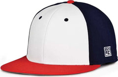 The Game GB999 Low Pro Perforated GameChanger Cap - White Navy Red - White Red / 6 1/2’’ - 6 3/4’’