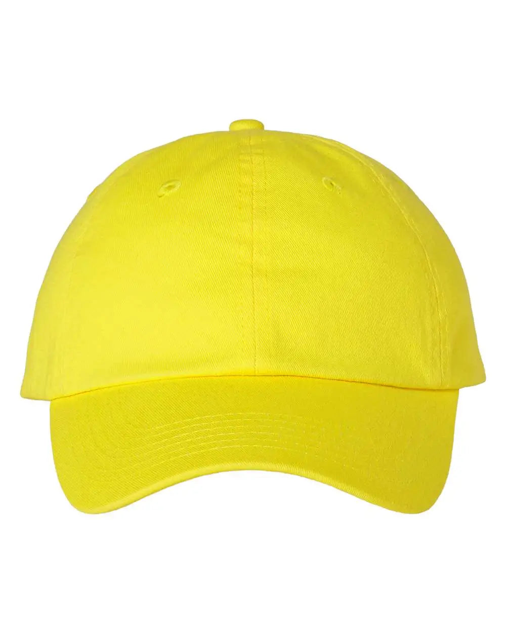 Valucap VC300A Bio-Washed Classic Dad Cap - Neon Yellow - Neon Yellow / One Size Fits Most