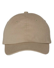 Valucap VC300Y Youth Small Fit Bio-Washed Dad Cap - Khaki - Khaki / One Size Fits Most