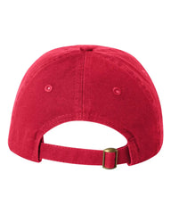 Valucap VC300Y Youth Small Fit Bio-Washed Dad Cap - Red - Red / One Size Fits Most
