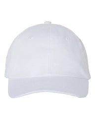 Valucap VC300Y Youth Small Fit Bio-Washed Dad Cap - White - White / One Size Fits Most