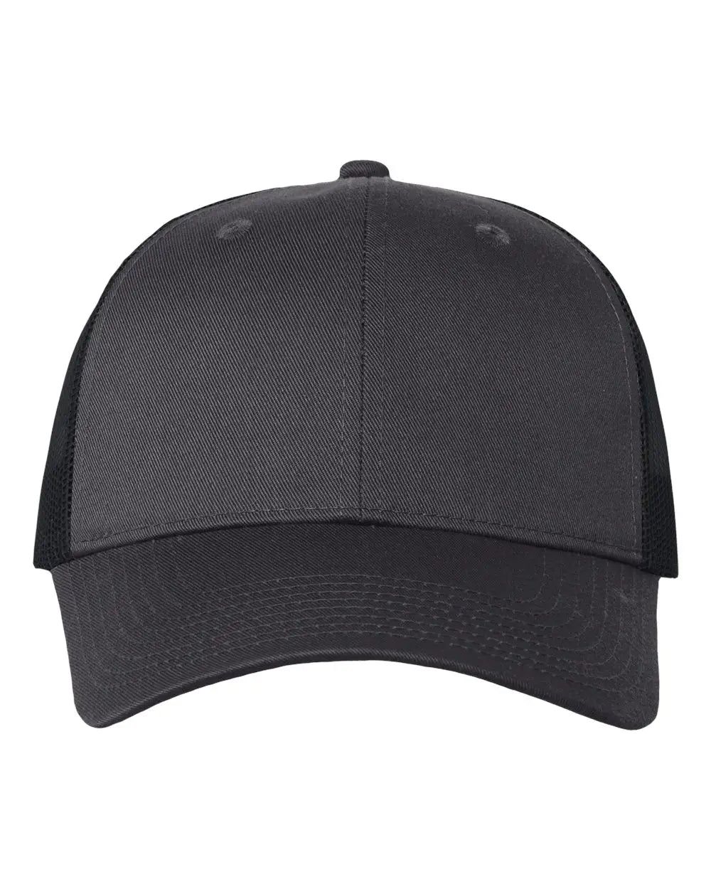 Valucap VC400 Mesh-Back Twill Trucker Cap - Charcoal Black - Charcoal Black / One Size Fits Most