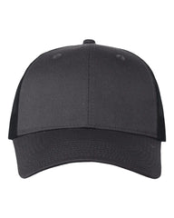 Valucap VC400 Mesh-Back Twill Trucker Cap - Charcoal Black - Charcoal Black / One Size Fits Most