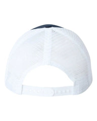 Valucap VC400 Mesh-Back Twill Trucker Cap - Navy White - Navy White / One Size Fits Most