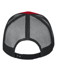 Valucap VC400 Mesh-Back Twill Trucker Cap - Red Black - Red Black / One Size Fits Most