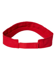 Valucap VC500 Bio-Washed Visor - Red - Red / One Size Fits Most