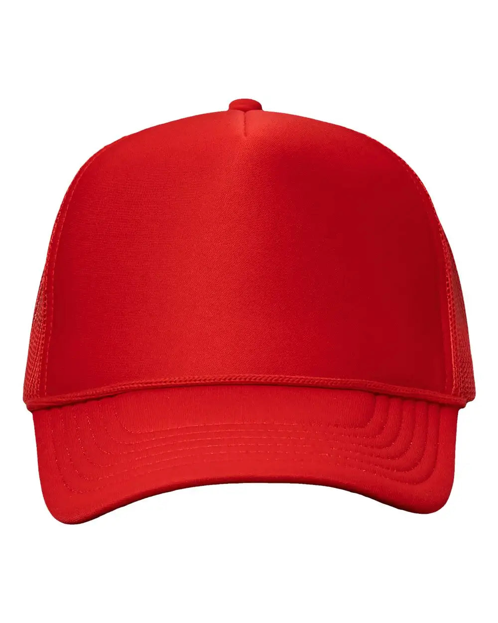 Valucap VC700 Foam Mesh-Back Trucker Cap - Red Red - Red Red / One Size Fits Most