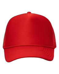 Valucap VC700 Foam Mesh-Back Trucker Cap - Red Red - Red Red / One Size Fits Most