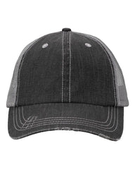 Valucap VC990 Contrast Stitch Cap - Black Gray - Black Gray / One Size Fits Most