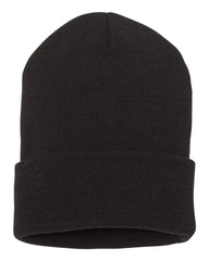 YP Classics 1501KC Cuffed Beanie - Black - Black / One Size Fits Most
