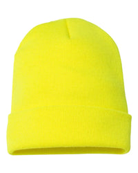 YP Classics 1501KC Cuffed Beanie - Safety Yellow - Safety Yellow / One Size Fits Most