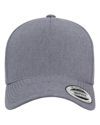 YP Classics 5389AP Five-Panel Snapback with Perforated Cap - Heather Gray - Heather Gray / One Size Fits Most