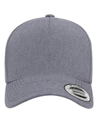 YP Classics 5389AP Five-Panel Snapback with Perforated Cap - Heather Gray - Heather Gray / One Size Fits Most
