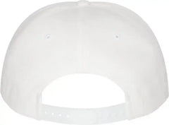 YP Classics 6007 Five-Panel Cotton Twill Snapback Cap - White - White / One Size Fits Most
