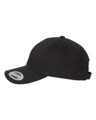 YP Classics 6245PT Peached Cotton Twill Dad Cap - Black - Black / One Size Fits Most