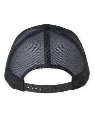 YP Classics 6606R Sustainable Retro Trucker Cap - Black - Black / One Size Fits Most