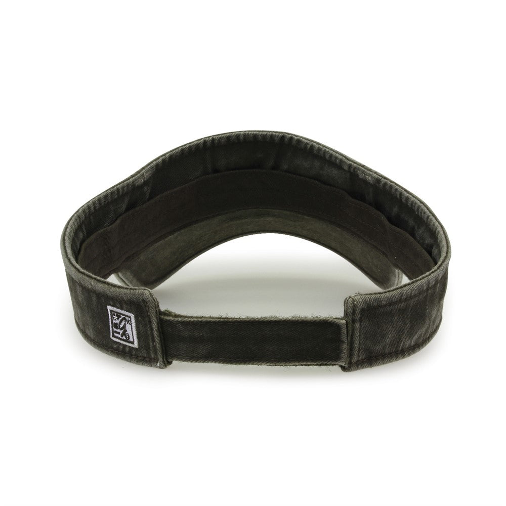 The Game GB466 Pigment Dyed Twill Visor - Army Green - HIT a Double - 5