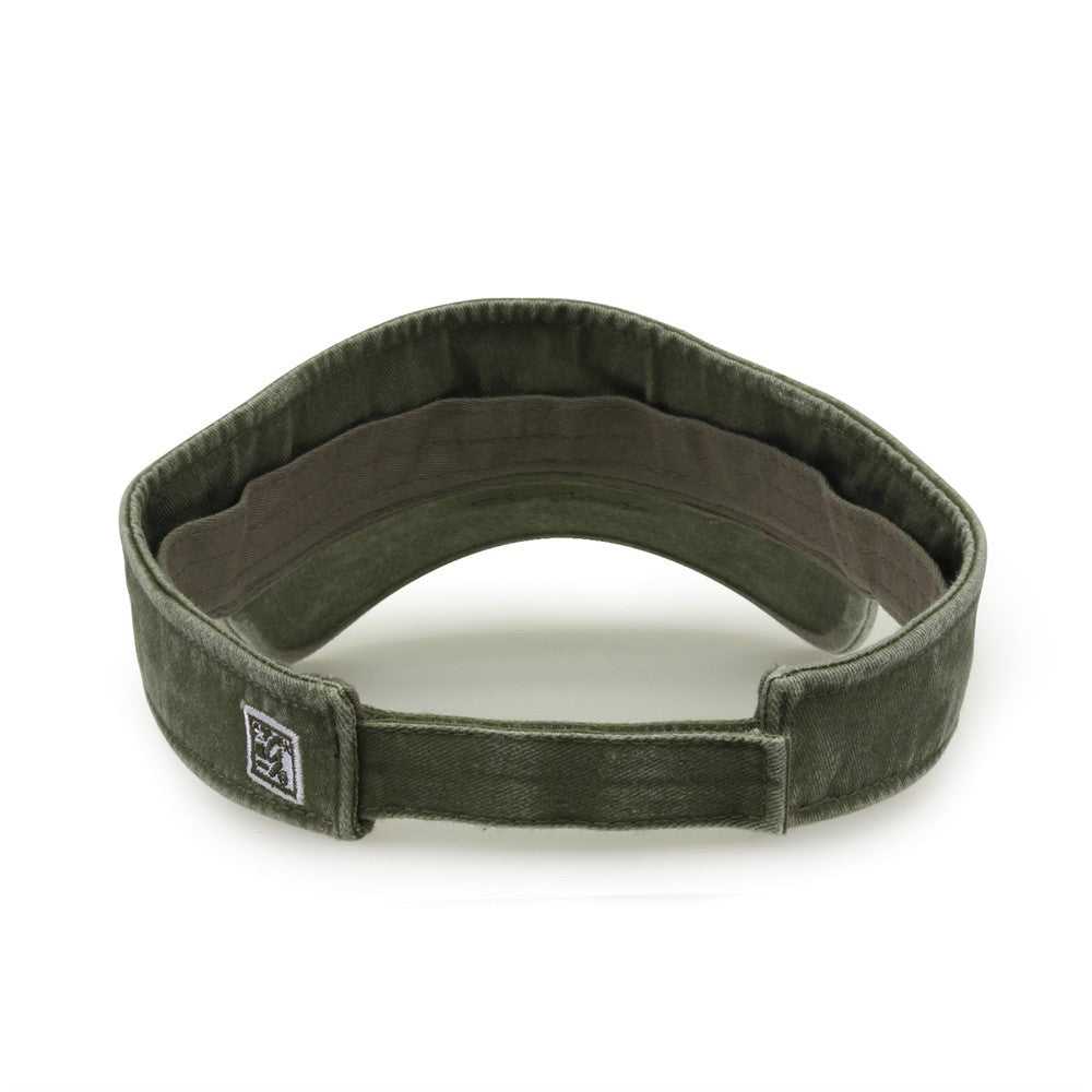 The Game GB466 Pigment Dyed Twill Visor - Light Olive - HIT a Double - 5