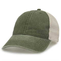 The Game GB460 Pigment Dyed Twill & Soft Trucker Cap - Light Olive Sand | HIT a Double