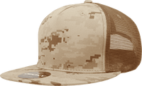 Decky 1040 Classic 5 Panel Cot. Trucker Cap - Desert Camo Brown | HIT a Double