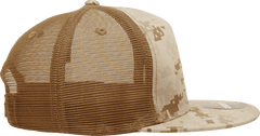 Decky 1040 Classic 5 Panel Cot. Trucker Cap - Desert Camo Brown | HIT a Double