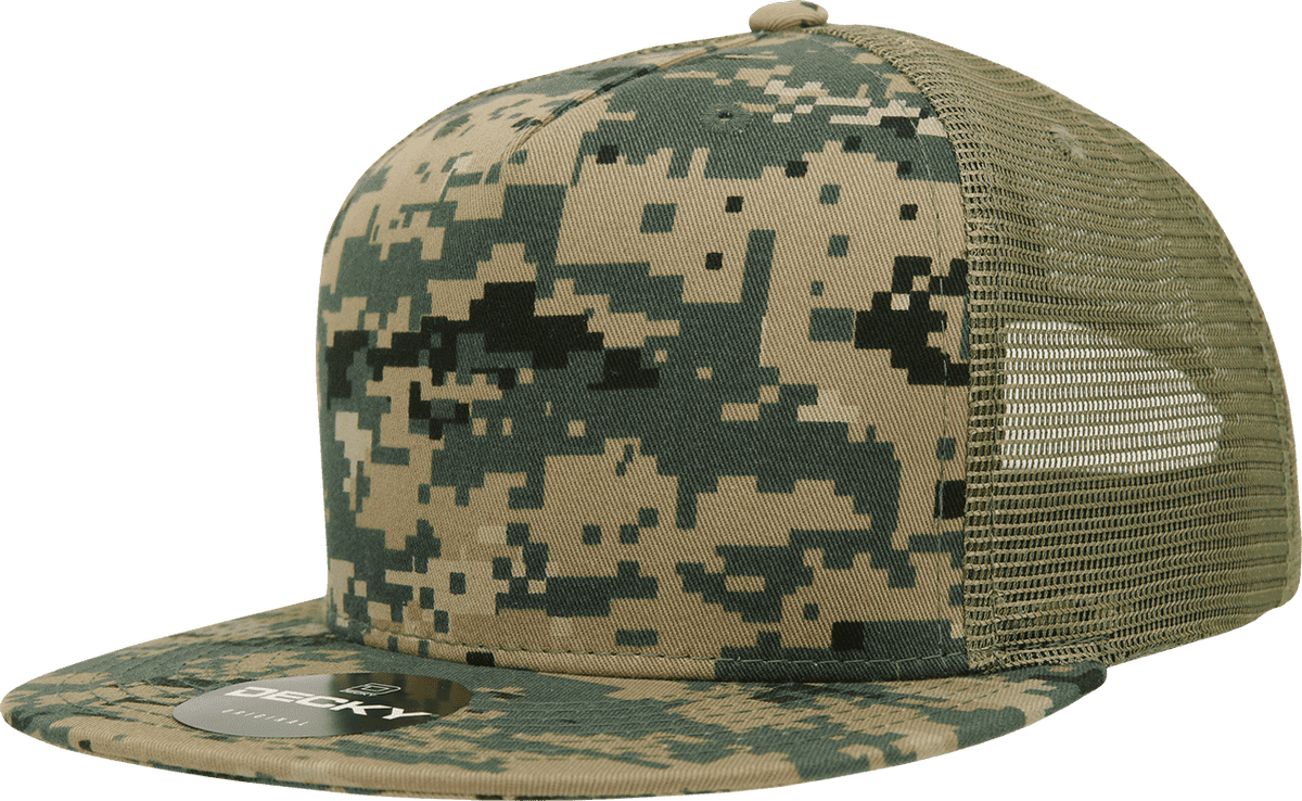 Decky 1040 Classic 5 Panel Cot. Trucker Cap - MCU Camo | HIT a Double