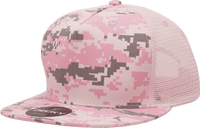 Decky 1040 Classic 5 Panel Cot. Trucker Cap - PKD Camo Pink | HIT a Double