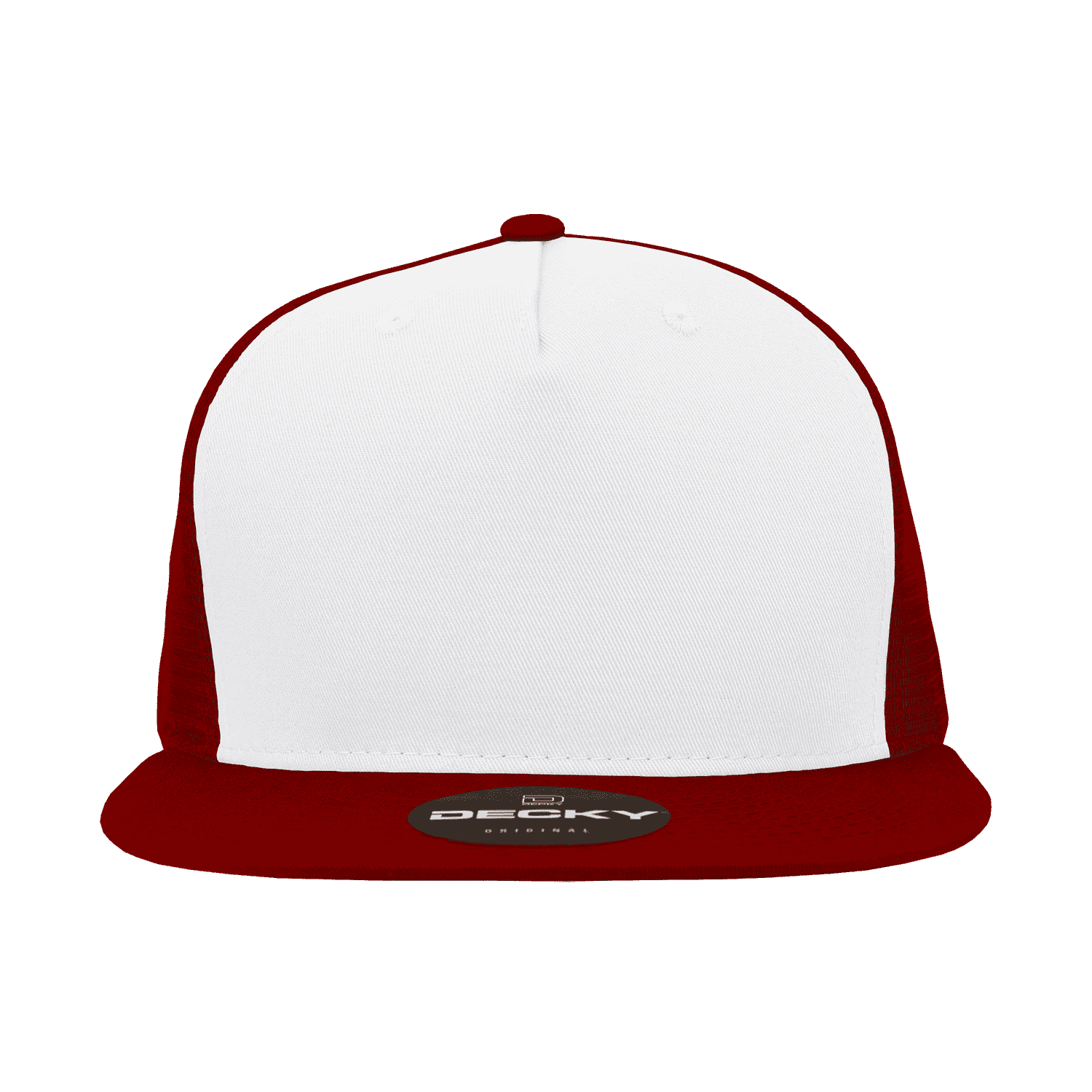Decky 1040 Classic 5 Panel Trucker Cap - White Cardinal - HIT a Double - 2