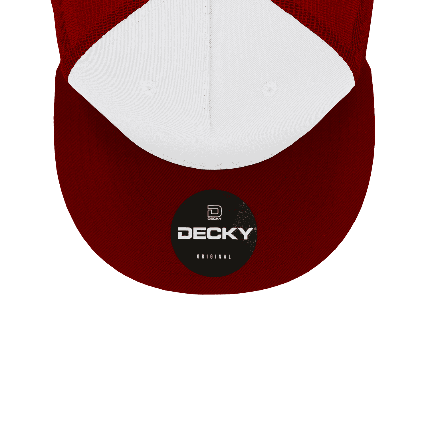 Decky 1040 Classic 5 Panel Trucker Cap - White Cardinal - HIT a Double - 6