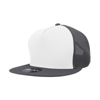 Decky 1040 Classic 5 Panel Trucker Cap - White Charcoal - HIT a Double