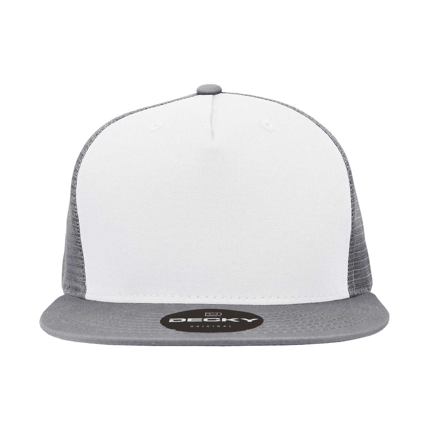 Decky 1040 Classic 5 Panel Trucker Cap - White Gray - HIT a Double - 2
