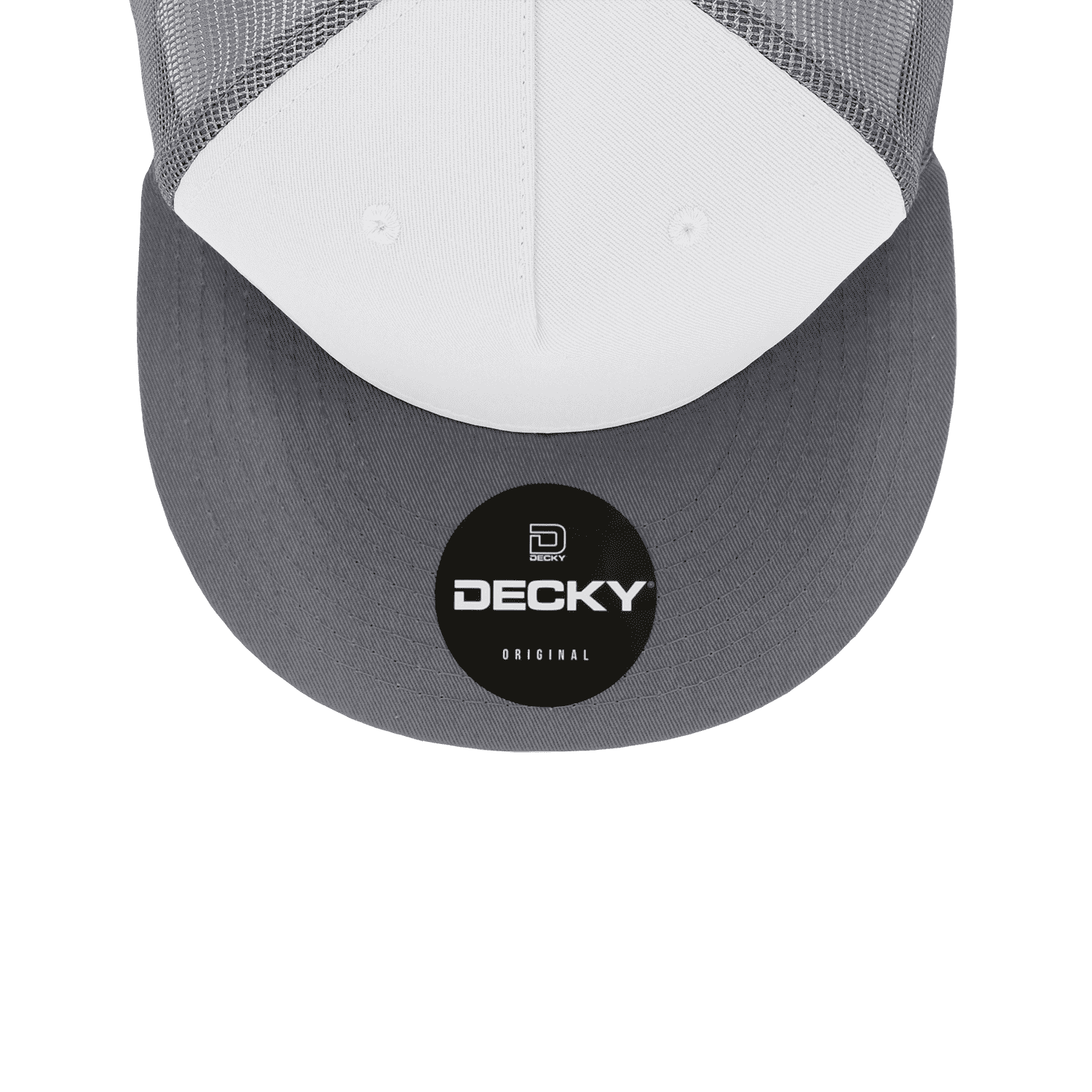 Decky 1040 Classic 5 Panel Trucker Cap - White Gray - HIT a Double - 6