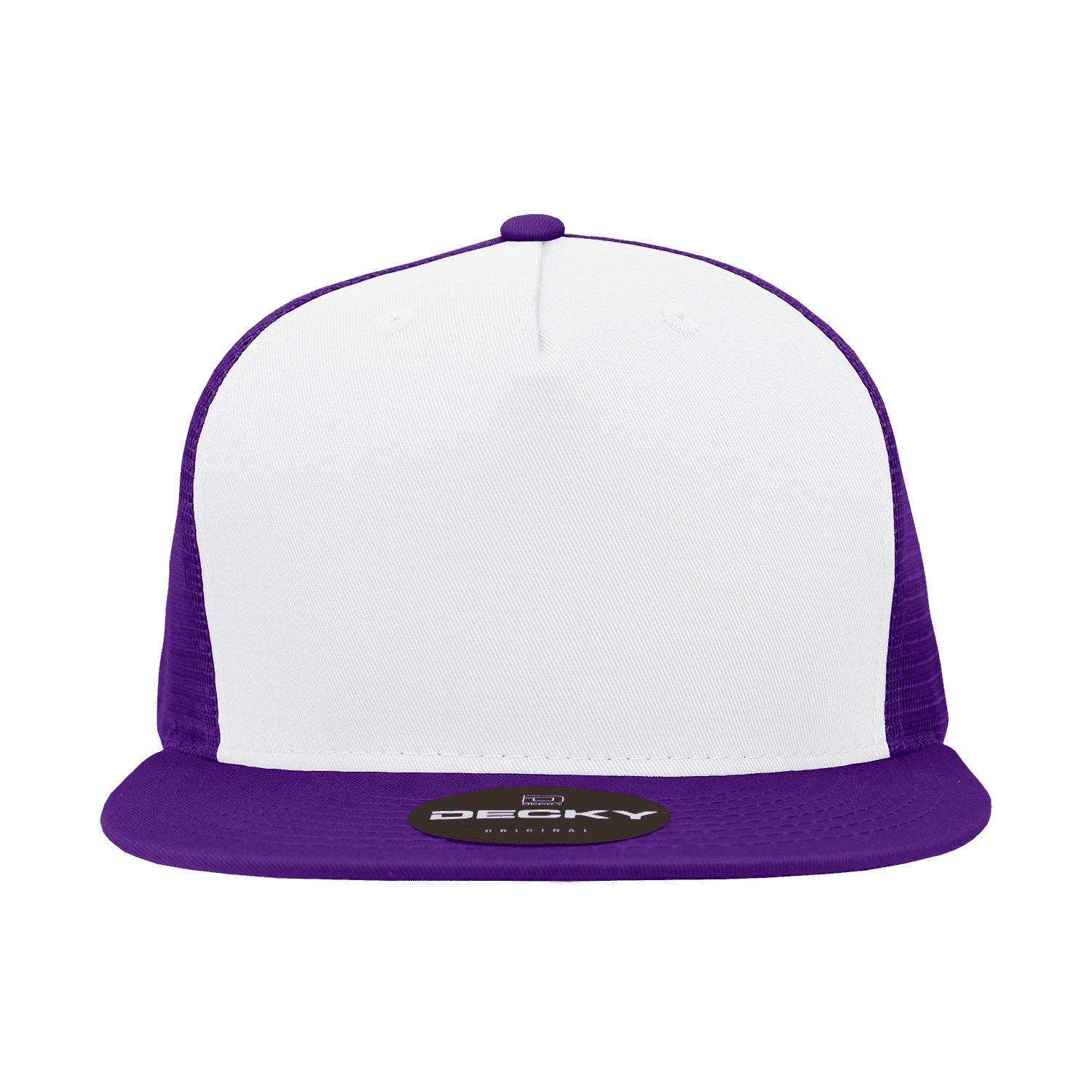 Decky 1040 Classic 5 Panel Trucker Cap - White Purple - HIT a Double - 2