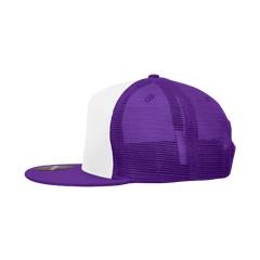 Decky 1040 Classic 5 Panel Trucker Cap - White Purple - HIT a Double - 3