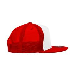 Decky 1040 Classic 5 Panel Trucker Cap - White Red - HIT a Double - 4
