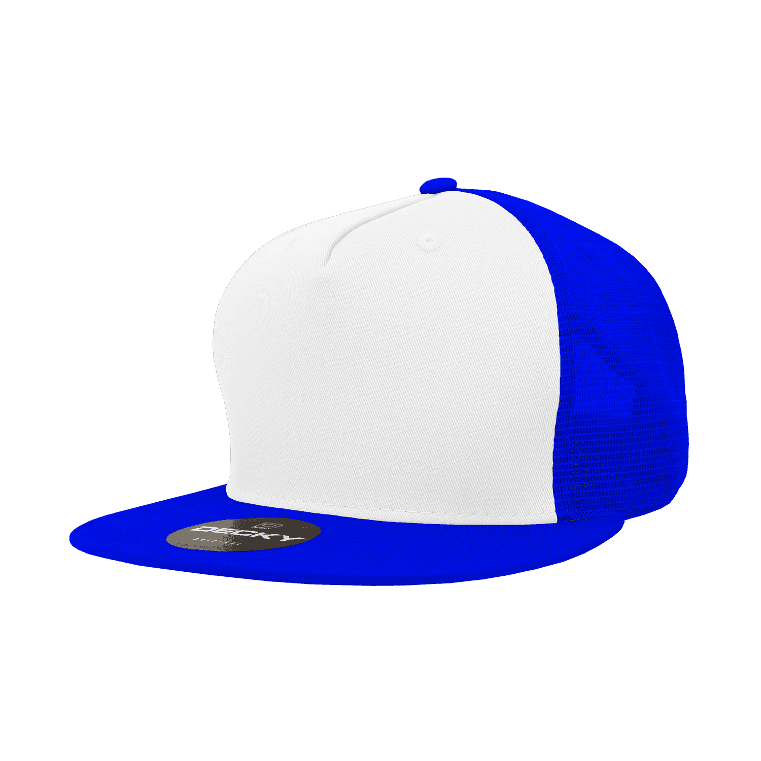 Decky 1040 Classic 5 Panel Trucker Cap - White Royal | HIT a Double