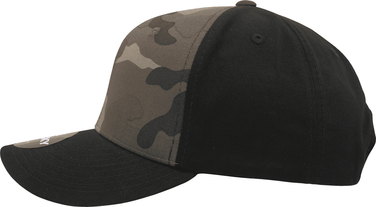 Decky 1048 Camo Curve Bill Baseball Cap - Black Woodland Camo | HIT a Double
