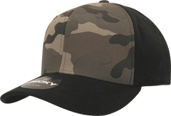 Decky 1048 Camo Curve Bill Baseball Cap - Black Woodland Camo | HIT a Double