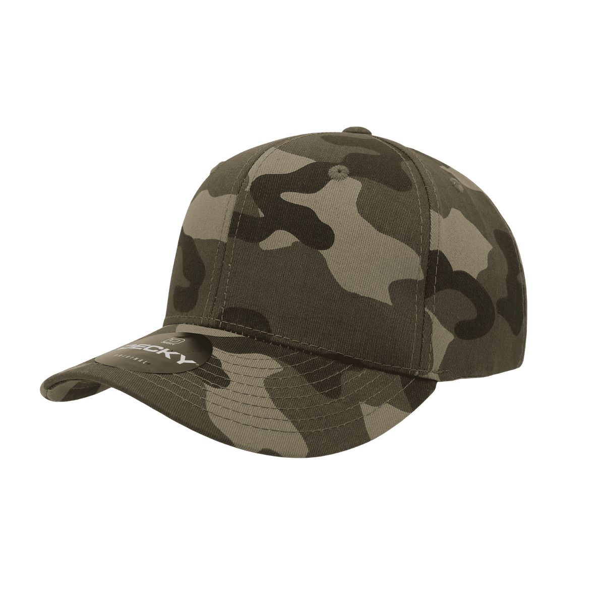 Decky 1048 Camo Curve Bill Baseball Cap - Woodland Camo | HIT a Double